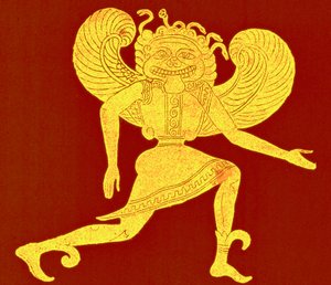 Gorgone etrusca, dal Museo Campana, illustrazione da 