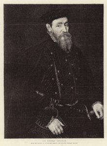 Sir Thomas Gresham (incisione) da (after) English School
