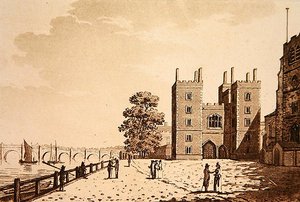 Veduta del Lambeth Palace, c.1800 da (after) English School