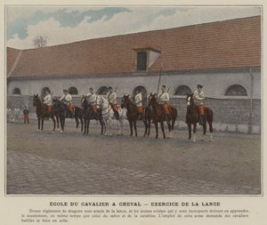Scuola del Cavaliere a Cavallo, Esercizio della Lancia (foto colorata)