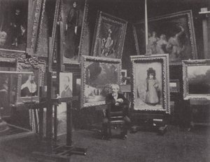 Pittore francese Carolus-Duran nel suo studio