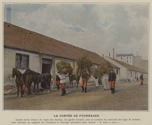 La Corvée di Foraggi da (after) French Photographer