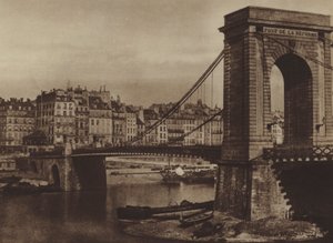 Il Pont Louis-Philippe, Pont de la Réforme durante la Rivoluzione del 1848 da (after) French Photographer