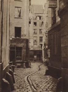 Rue des Trois-Cannettes nel 1865, era al posto del nuovo Hotel-Dieu da (after) French Photographer