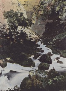 Fonte della Sorgue alla Fontaine de Vaucluse (foto a colori)