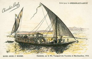 Dahabieh, sul Nilo, Trasporto di Turisti e Merci da (after) French School