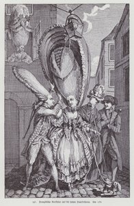 Cartone francese che deride le acconciature femminili dell