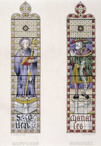 Vetrata raffigurante San Ouen e Manasse, Chiesa di San Ouen a Rouen da (after) French School