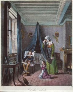 Il bambino malato, c.1820 da (after) Genot