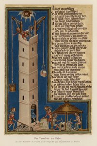 La costruzione della Torre di Babele da (after) German School