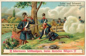 Canzone da bere prima della battaglia (cromolitografia) da (after) German School
