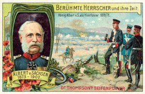 Re Alberto di Sassonia che serve come generale durante la guerra franco-prussiana da (after) German School