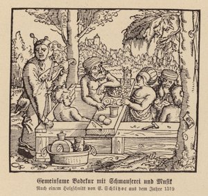 Bagno misto con banchetto e musica da (after) German School