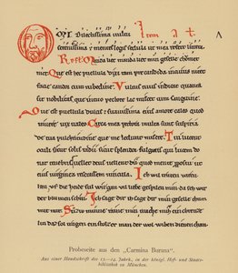 Pagina dal Carmina Burana da (after) German School