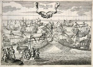 Galeoni e galeazze in battaglia: cattura del Capitano dell