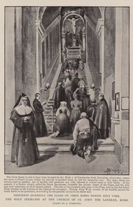 La Scala Santa nella Chiesa di San Giovanni in Laterano, Roma da (after) Italian School