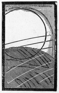 Carta da gioco giapponese con immagine della luna crescente da (after) Japanese School