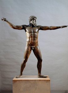 Arte greca: statua di bronzo chiamata il dio di Capo Artemision attribuita allo scultore Kalamis da (attr. to) Kalamis