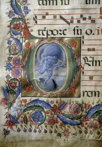 Pagina miniata di un graduale da (c.1445 1527) Liberale da Verona