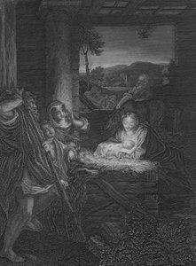 La Natività (incisione) da (c.1489 1534) (after) Correggio