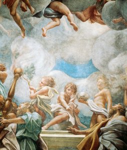 Efebi e apostolo, dettaglio dall