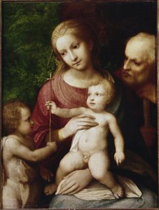 Sacra Famiglia con San Giovanni Battista bambino