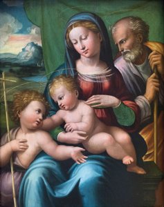 Sacra famiglia con un giovane san Giovanni Battista da Innocenzo da Imola