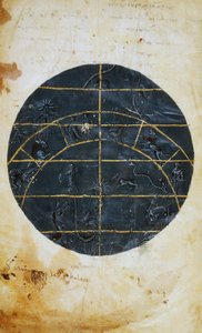 Emisfero celeste settentrionale, miniatura, tavola astronomica di Tolomeo da (c.90 168)(after) Ptolemy