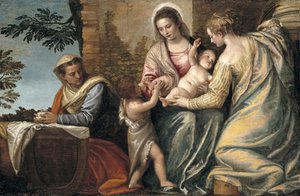 Madonna col Bambino con Santa Elisabetta, il Bambino San Giovanni Battista e Santa Giustina da Paolo Veronese