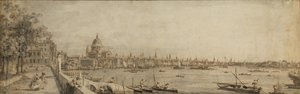 Il Tamigi e la città di Londra dalla terrazza di Somerset House