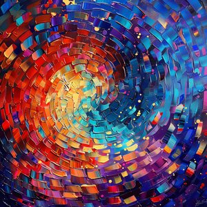 Arte astratta con colori acrilici per stampe d