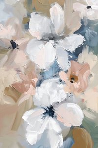 Fiori astratti pastello neutro stampe d