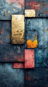 Stampe murali online: pittura di forme geometriche per decorazione appesa