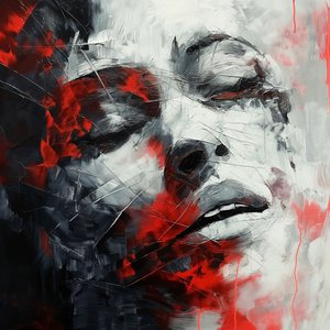 Dipinto sul dolore e la sofferenza da F. Abderrahim