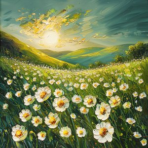 Paesaggio primaverile impressionista