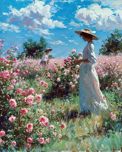 Bellissimo paesaggio con prati in fiore, decorazione murale per qualsiasi stanza da F. Abderrahim