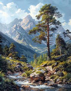 La Roggalspitze nelle montagne di Lechquelle, vendita di decorazioni murali