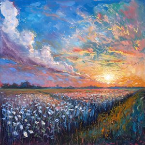 Pittura ad olio astratta a pastelli, vendita di decorazioni murali, stampe su tela da F. Abderrahim