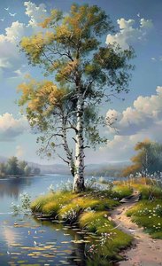 Alberi e ruscelli che si estendono fino all