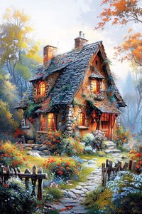 Pittura di paesaggio su tela, pittura di fattoria, decorazione murale della natura da F. Abderrahim