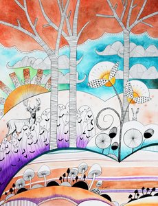 Foresta moderna da Marys Watercolors