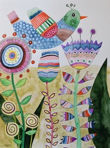 Uccello pazzo da Marys Watercolors