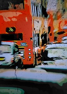 Autobus urbano arancione da Mavet