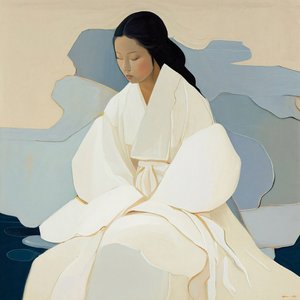 Un dipinto coreano, una donna che indossa il tradizionale Hanbok, decorazione da parete in vendita da F. Abderrahim