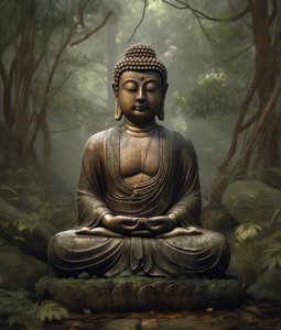 Decorazione spirituale buddista, meditazione pacifica, stampe d