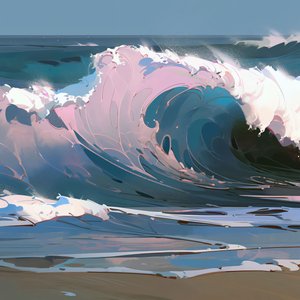 Ocean Beach Beautiful Waves and Water, Home wall decor per la camera da letto