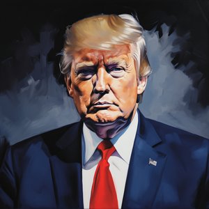 Acrilico Donald Trump Politica Quadri d