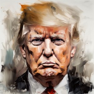 Ritratto di Donald Trump in vendita, decorazione murale con cornice da F. Abderrahim