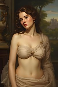 Profilo di donna innamorata, Fantasia, pittura surrealista, stampe d