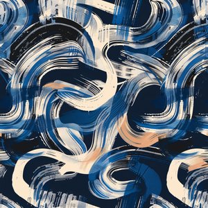 Vibranti pennellate astratte, design di texture astratte, stampe su tela da F. Abderrahim